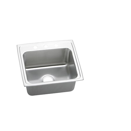 Lustertone Ss 22 X 19.5 X 10.1 Single Bowl Drop-In Sink With Quick-Clip